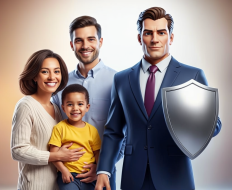 a family posing for a picture in front of a lake, loop health