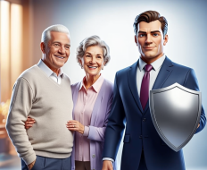 a man and a woman are looking at a tablet